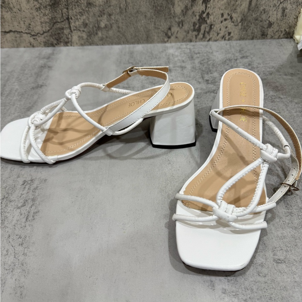 Elegant White Strappy Women's Sandals